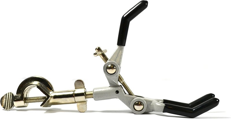 EISCO Lab Clamp for Lab Stand, Beaker Holder or Flask Clamp - Heat Resistant PVC Coated Prongs for Holding Objects up to 3.5 Inch Diameter - Boss Head Connects to Lab Stand Rods - Image 3